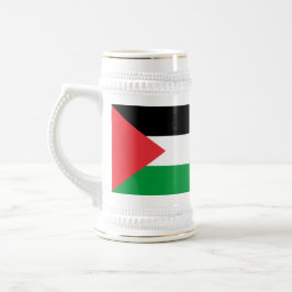 Jarra De Cerveza Mug con bandera de Palestina