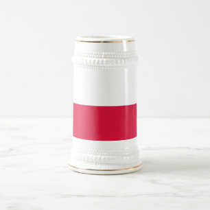 Jarra De Cerveza Mug con bandera de Polonia