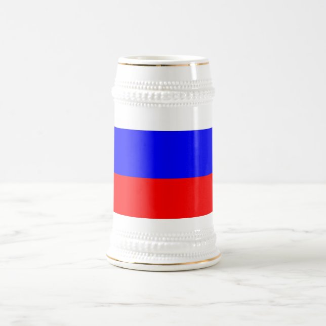 Jarra De Cerveza Mug con bandera de Rusia (Centro)