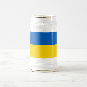 Jarra De Cerveza Mug con bandera de Ucrania