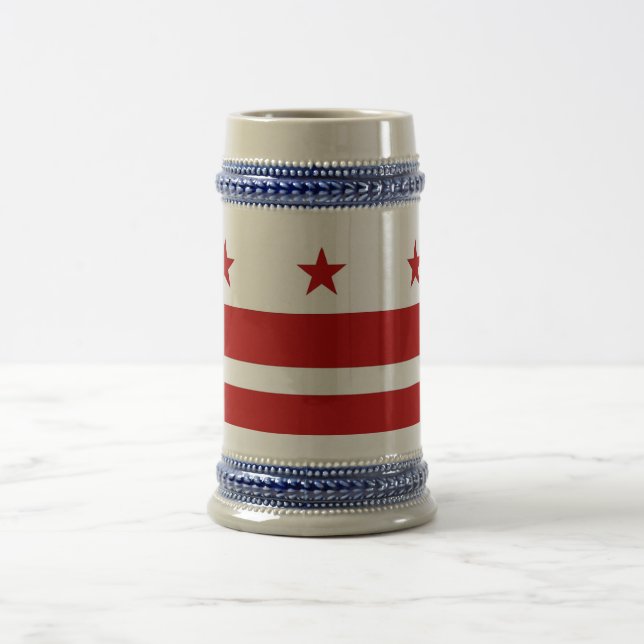 Jarra De Cerveza Mug con bandera de Washington DC-USA (Centro)