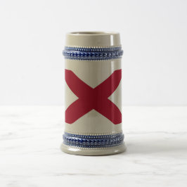 Jarra De Cerveza Mug con bandera del estado de Alabama - Estados Un