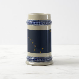 Jarra De Cerveza Mug con bandera del estado de Alaska - Estados Uni