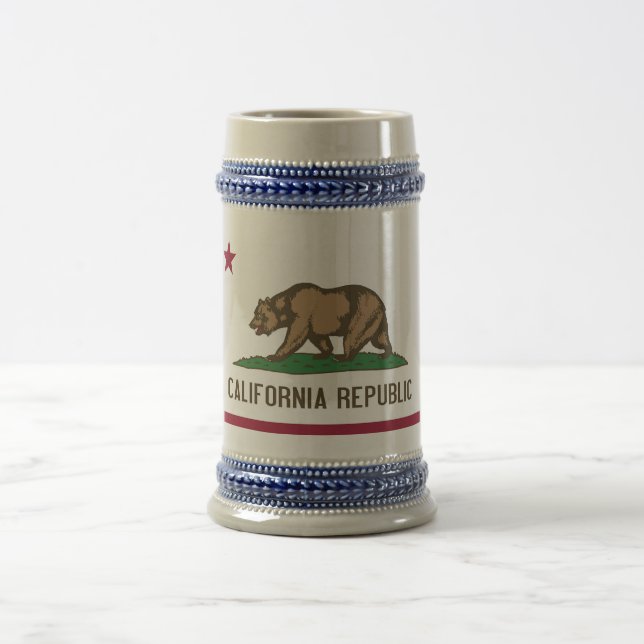 Jarra De Cerveza Mug con bandera del estado de California - Estados (Centro)