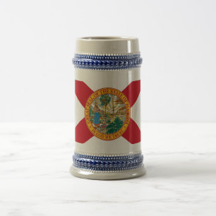 Jarra De Cerveza Mug con bandera del estado de Florida - Estados Un