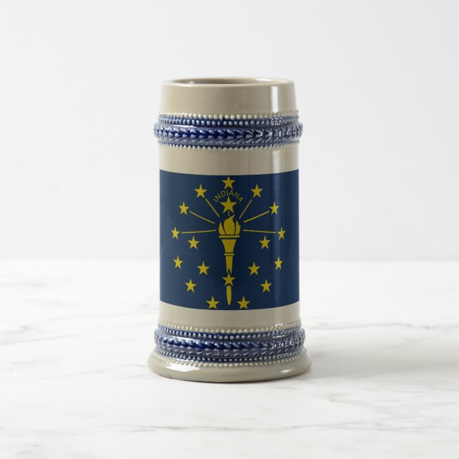 Jarra De Cerveza Mug con bandera del estado de Indiana - Estados Un (Centro)