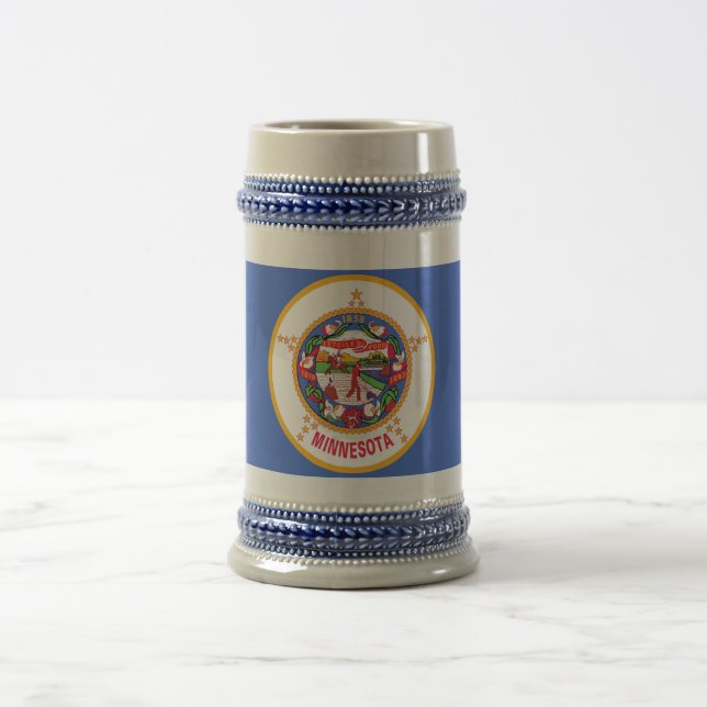 Jarra De Cerveza Mug con bandera del estado de Minnesota - Estados  (Centro)