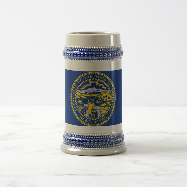 Jarra De Cerveza Mug con bandera del estado de Nebraska - Estados U (Centro)