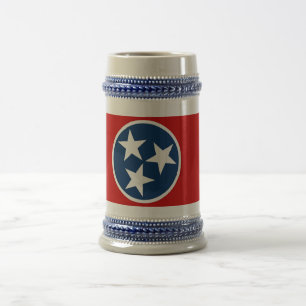 Jarra De Cerveza Mug con bandera del estado de Tennessee - Estados