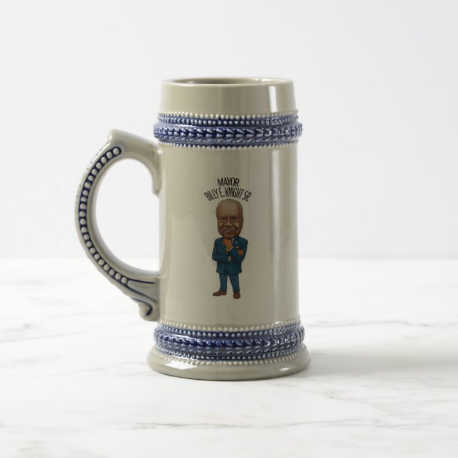 Jarra De Cerveza Mug conmemorativa del alcalde Billy E. Knight (Izquierda)