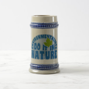Jarra De Cerveza Mug de ambientalistas - elegir estilo y color