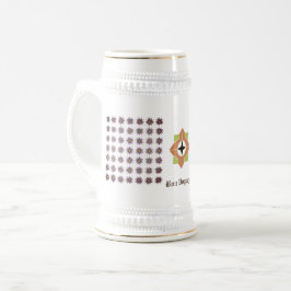 Jarra De Cerveza Mug de la Voyager (Blanco/Oro)