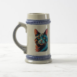 Jarra De Cerveza Mug De Purrfection De Ojos Azules