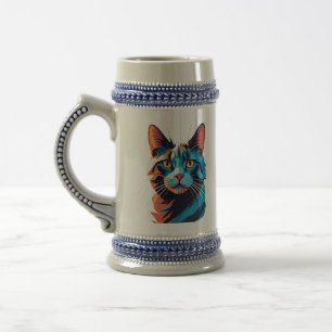 Jarra De Cerveza Mug De Purrfection De Ojos Azules