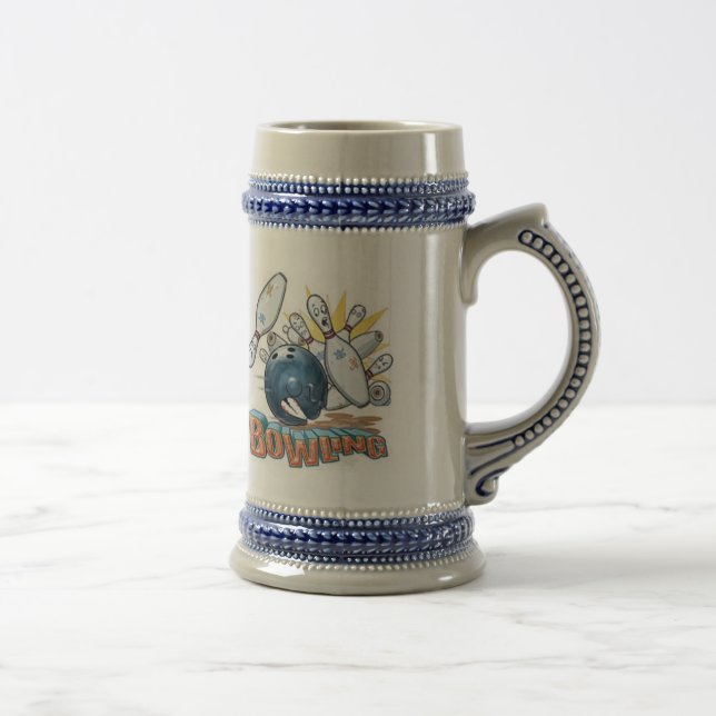 Jarra De Cerveza Mug de regalo de boliche (Derecha)
