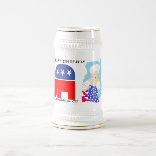 Jarra De Cerveza Mug: FELIZ 4 DE JULIO