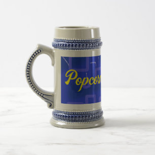 Jarra De Cerveza Mug geométrica azul de Family King