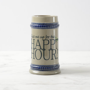 Jarra De Cerveza Mug Happy Hour - elegir estilo y color