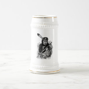 Jarra De Cerveza Mug Jefe Indio