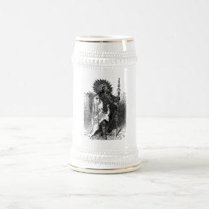 Jarra De Cerveza Mug Jefe Indio