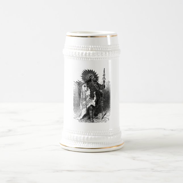 Jarra De Cerveza Mug Jefe Indio (Centro)