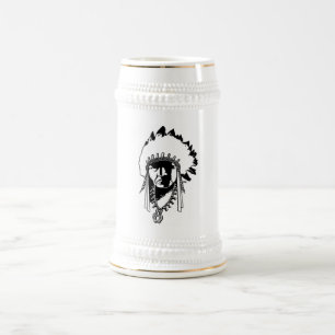 Jarra De Cerveza Mug Jefe Indio