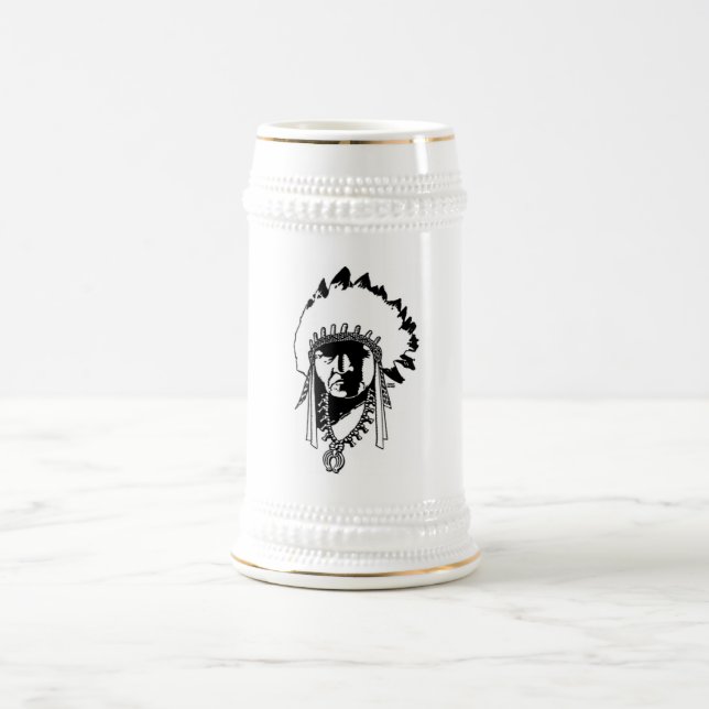 Jarra De Cerveza Mug Jefe Indio (Centro)