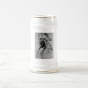 Jarra De Cerveza Mug Jefe Indio