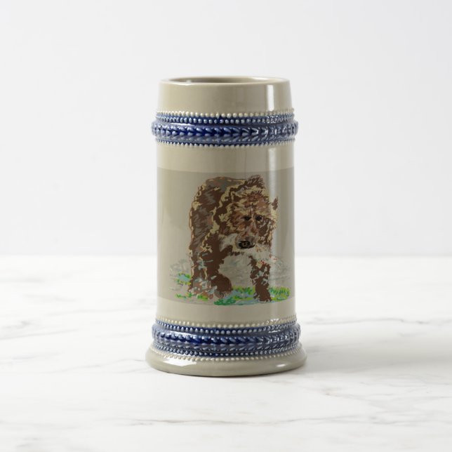 Jarra De Cerveza Mug: Oso Grizzly (Centro)