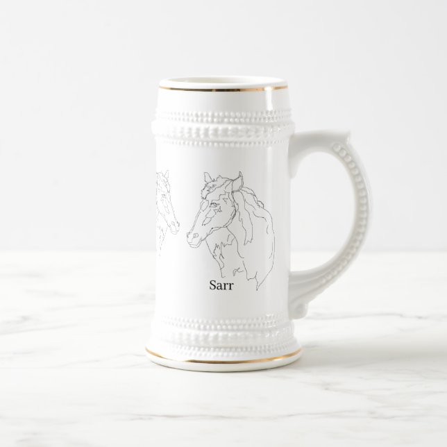 Jarra De Cerveza Mug: Stallion salvaje (Derecha)