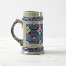 Mug Stein - Azul (Cruz Roja) RFPMDesigns ©️ 2023/4