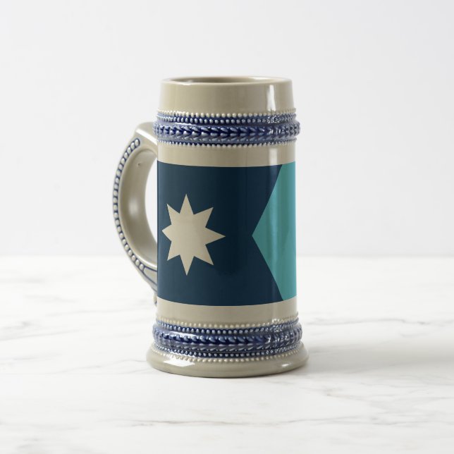 Jarra De Cerveza Mug with Flag of Minnesota, USA (Anverso izquierdo)