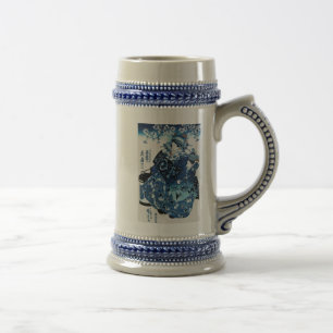 Jarra De Cerveza Mujer geisya japonesa, Kuniyoshi, Ukiyo-e