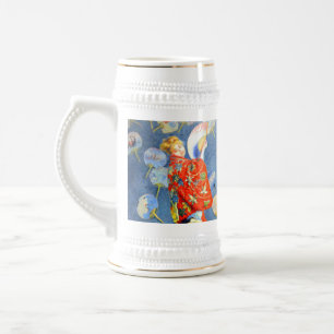 Jarra De Cerveza Mujer Monet en traje japonés