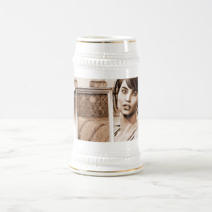 Jarra De Cerveza Mujer Vintage