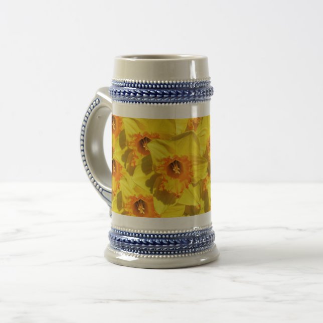Jarra De Cerveza Múltiples Daffodils Medalla de oro Flores Mug (Anverso izquierdo)