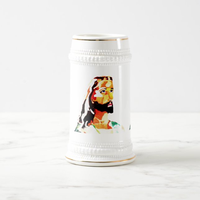 JARRA DE CERVEZA MÚLTIPLES IMÁGENES DE JESÚS (Centro)