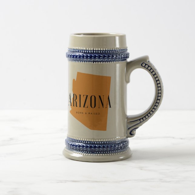 Jarra De Cerveza Nacido y criado en Arizona (Derecha)