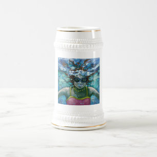 Jarra De Cerveza Natación bajo el agua