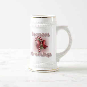 Jarra De Cerveza "Navidad de los saludos de las estaciones"