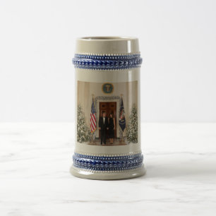Jarra De Cerveza Navidad en la Casa Blanca Donald Trump & Melania