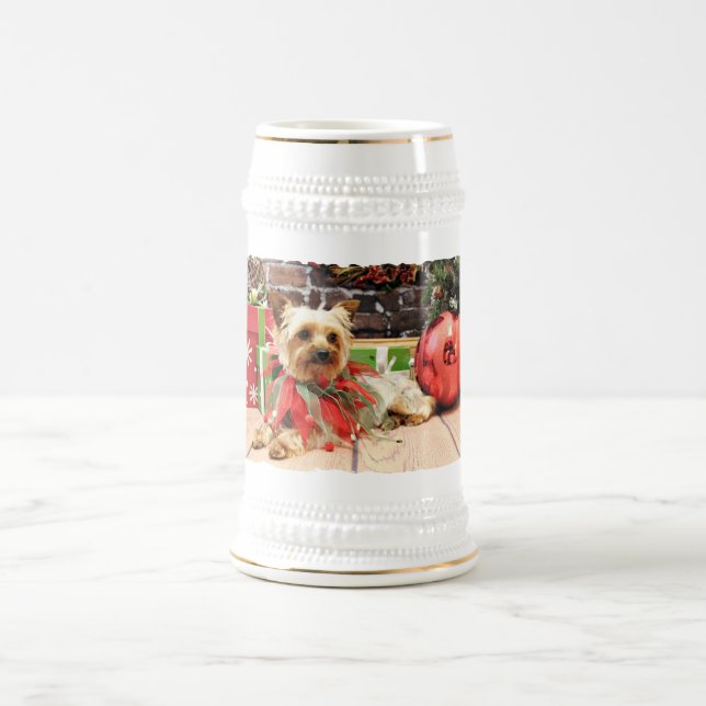 Jarra De Cerveza Navidad - Yorkie - Kinsey (Centro)