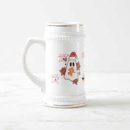 Jarra De Cerveza Navidades amables Ghost Mug | Pan de jengibre y P 