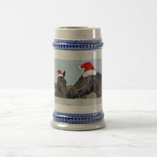 Jarra De Cerveza Navidades Caballo y Pony