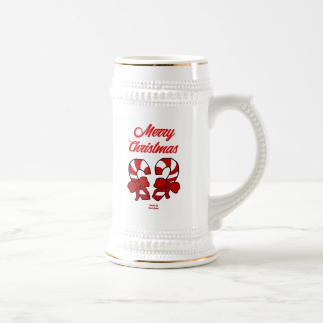 Jarra De Cerveza Navidades Candy Canes Stein Mug (Derecha)
