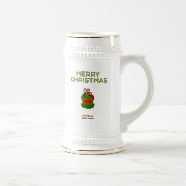 Jarra De Cerveza Navidades Cupcake Stein Mug (Derecha)