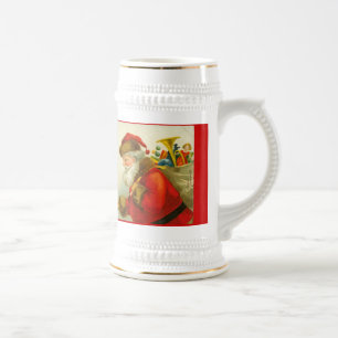 Jarra De Cerveza Navidades de Santa Claus estilo vintage