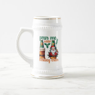 Jarra De Cerveza Navidades divertidos animan el arte de la palabra