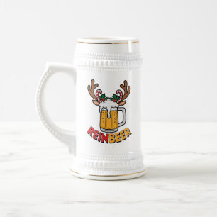 Jarra De Cerveza Navidades divertidos en la reincerveza arte de pal