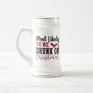 Jarra De Cerveza Navidades divertidos muy probablemente arte de pal